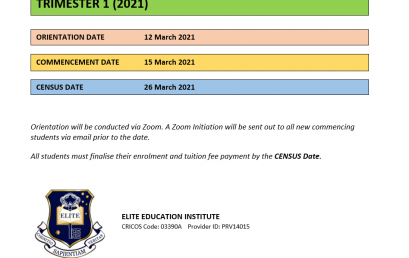 TRIMESTER 1 (2021) – COVID-19 Update for Students